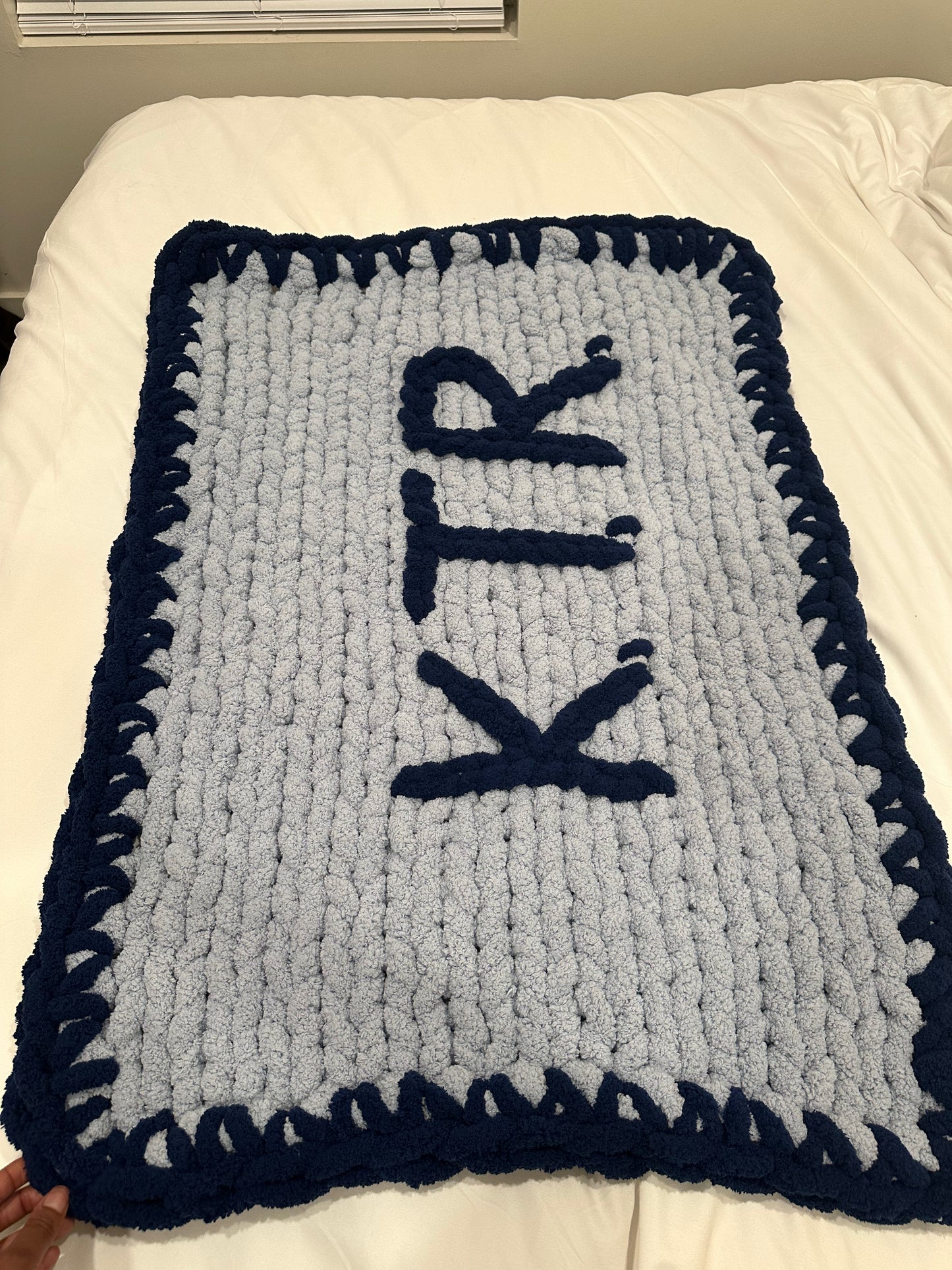 Custom initial blanket.