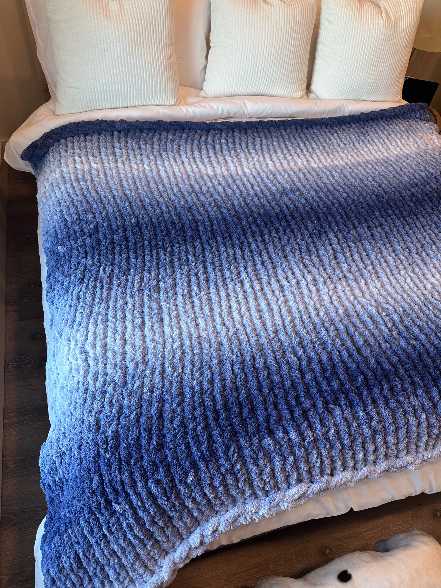 Blue Ombré full size blanket