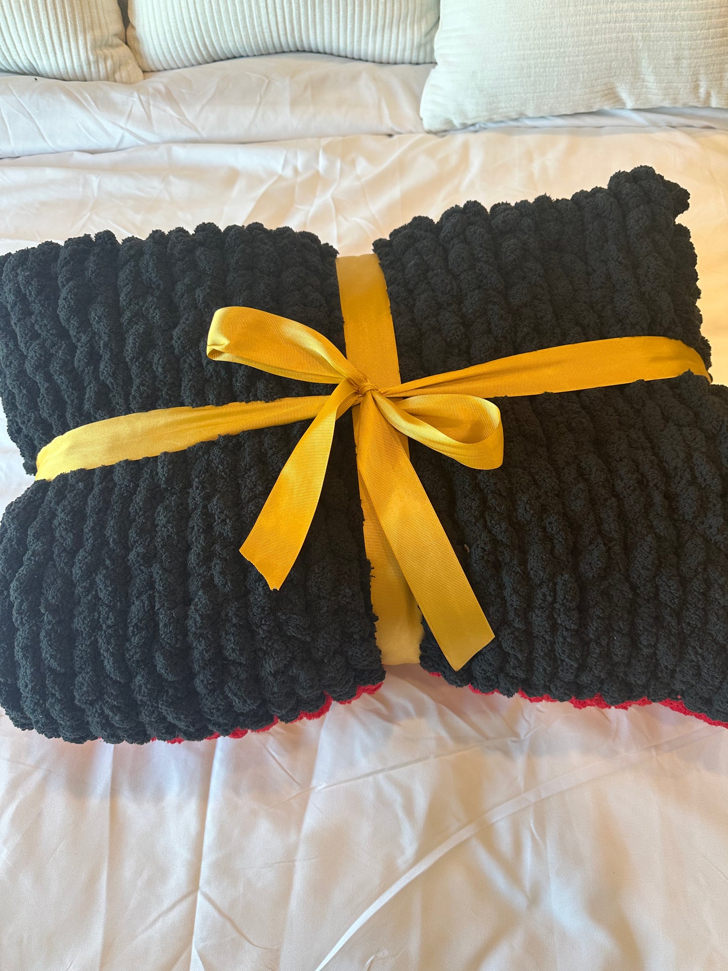 Black throw blanket