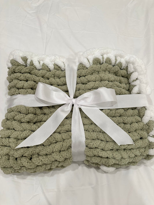 Sage baby blanket