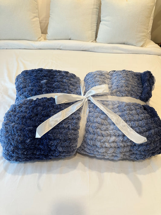 Blue Ombré full size blanket