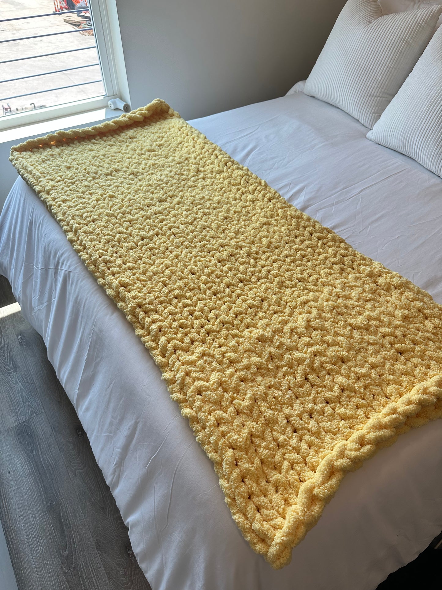Canary yellow blanket 58x60