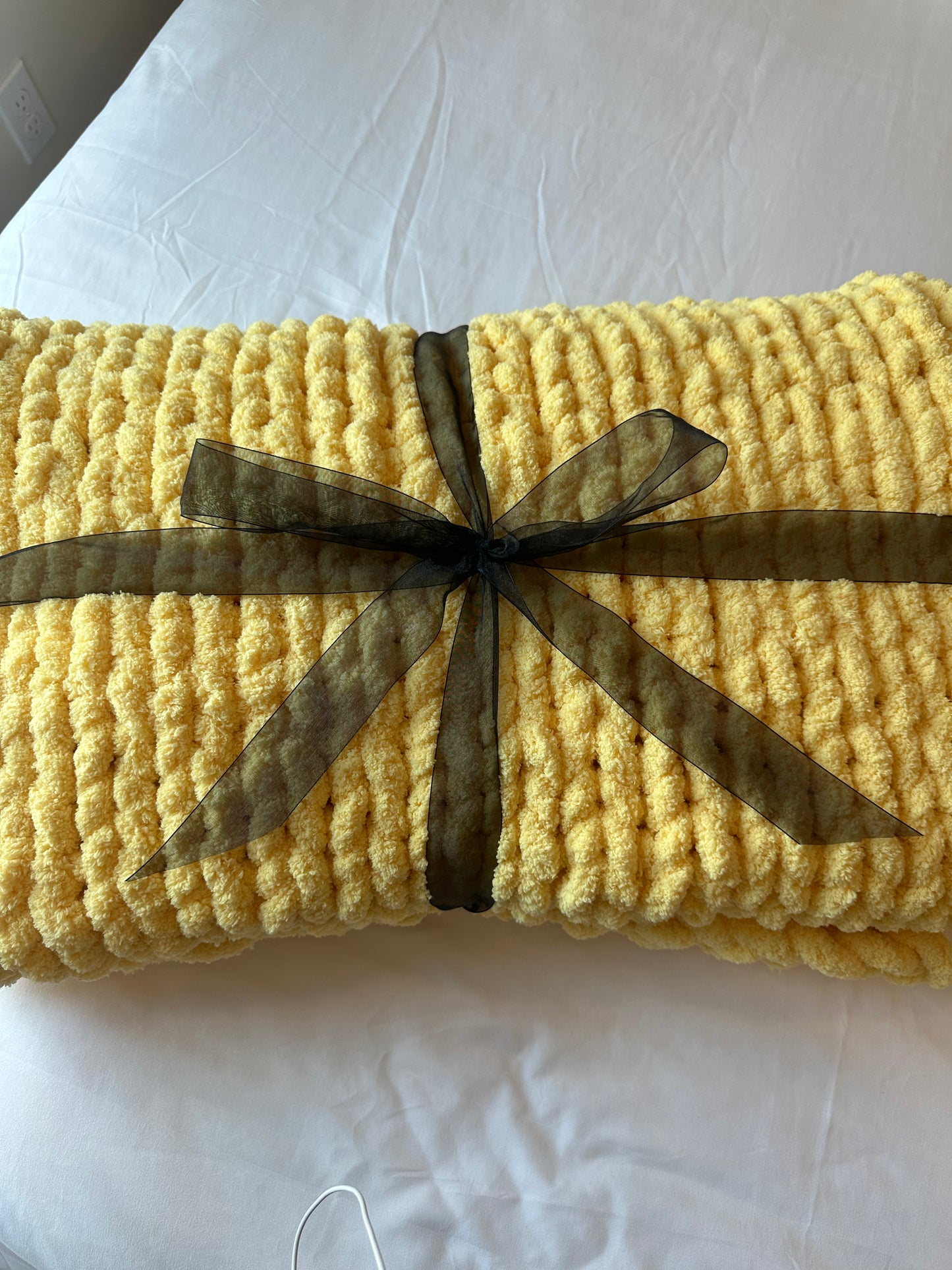 Canary yellow blanket 58x60